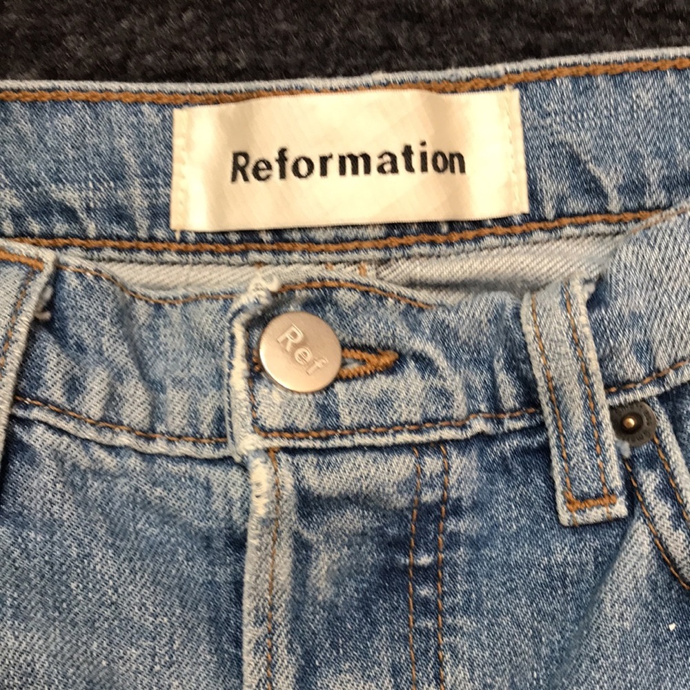 Reformation Distressed Button Up Jeans - Picture 3 of 8